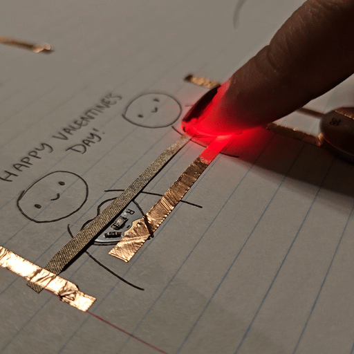 This was my favourite one to do because the fabric made it really easy to turn on the lights just by a touch.